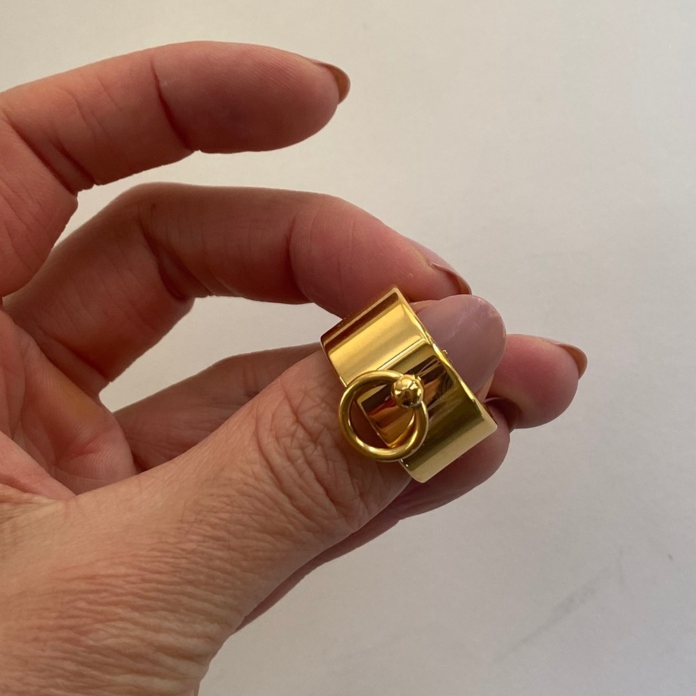 Bagatiba stainless steel gold plated bdsm ring